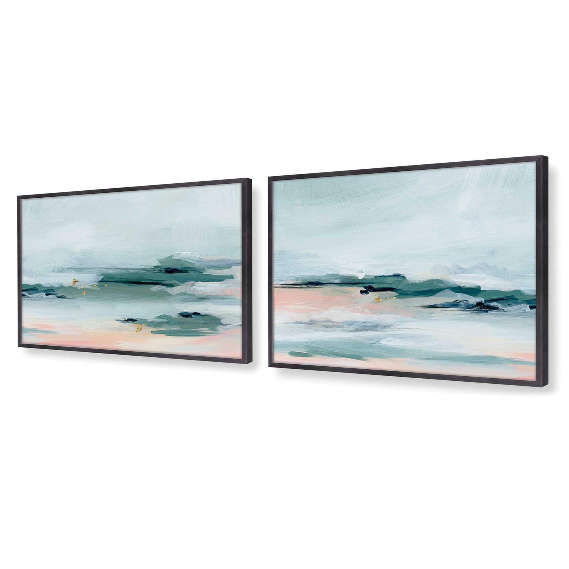 [Color:Weathered Zinc], Picture of art in a Weathered Zinc frame at an angle