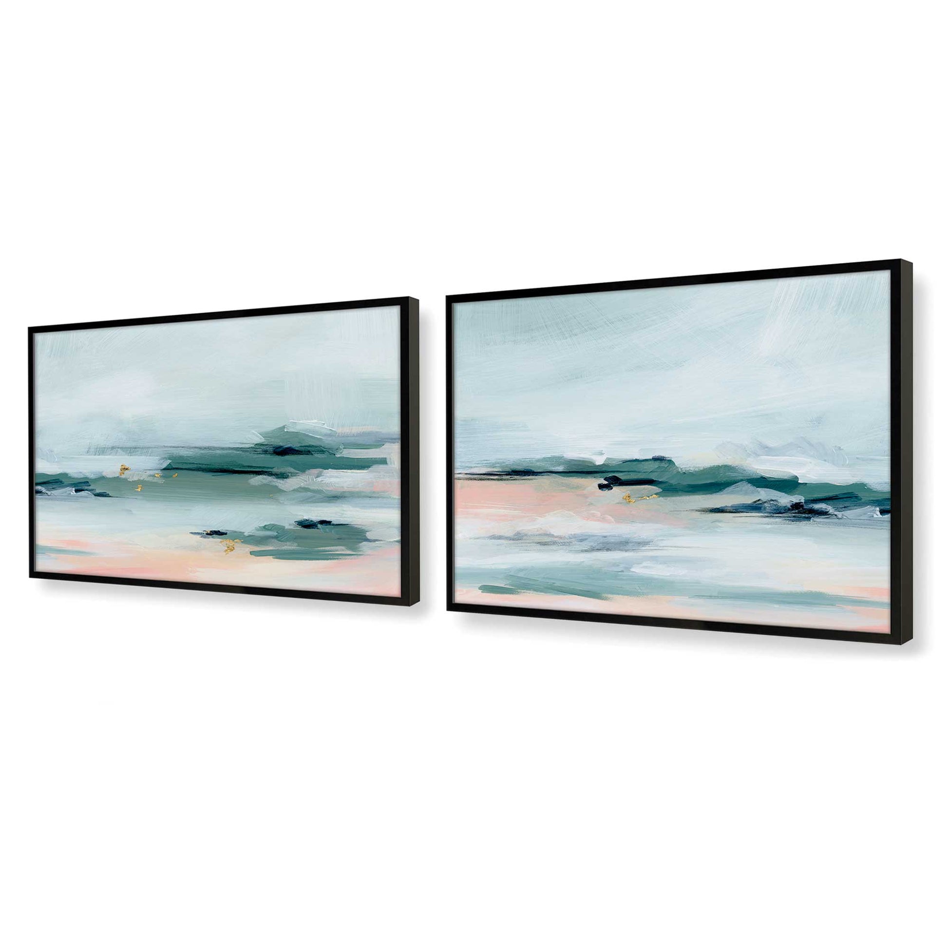 [Color:Satin Black], Picture of art in a Satin Black frame at an angle