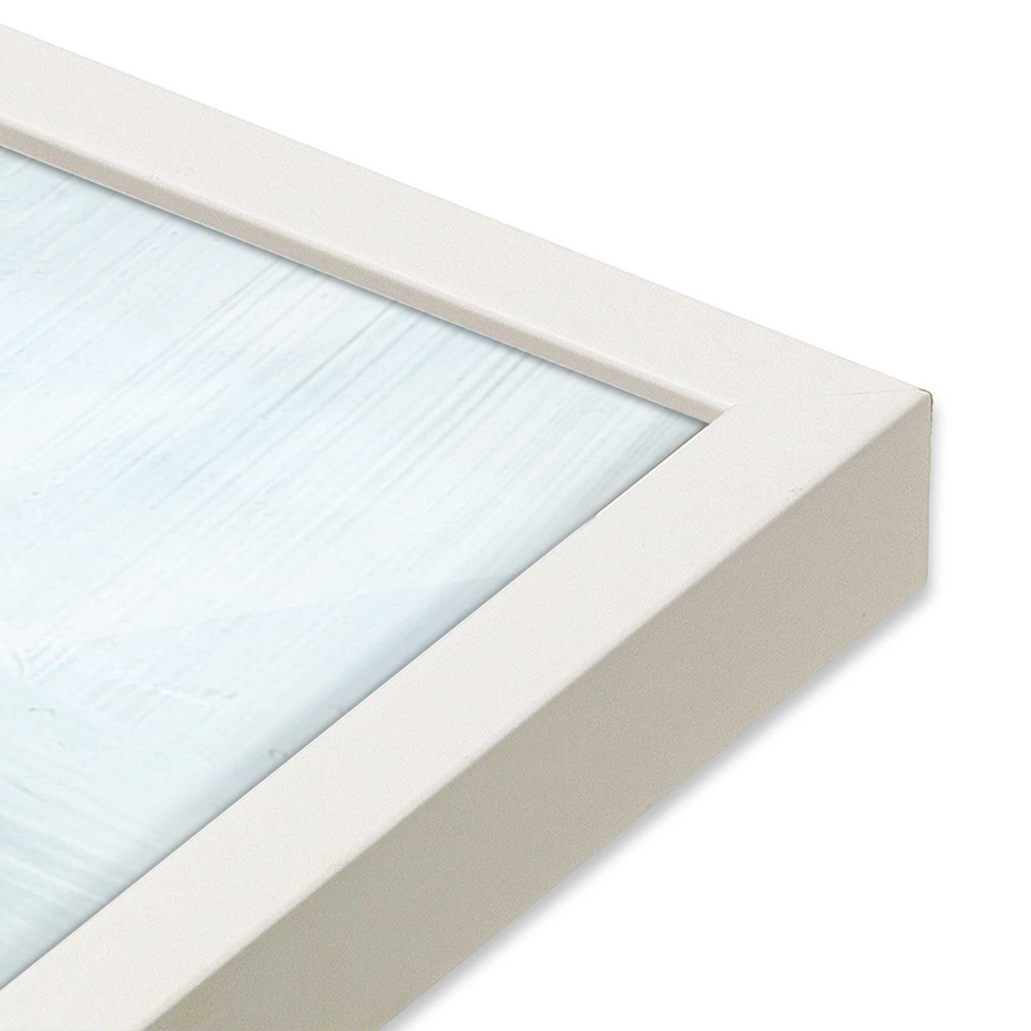 [Color:Opaque White], Picture of art in a Opaque White frame of the corner