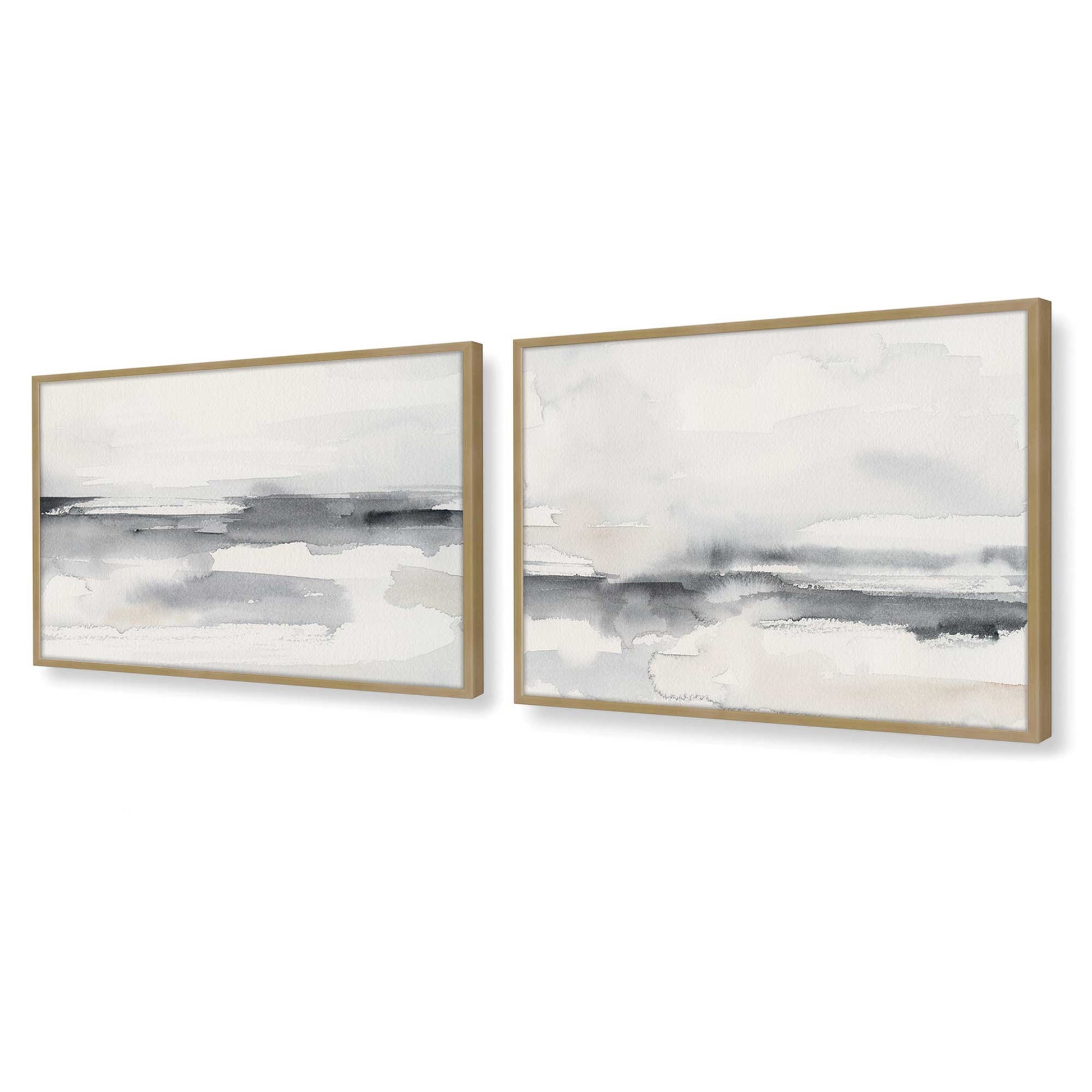 [Color:Brushed Gold], Picture of art in a Brushed Gold frame at an angle