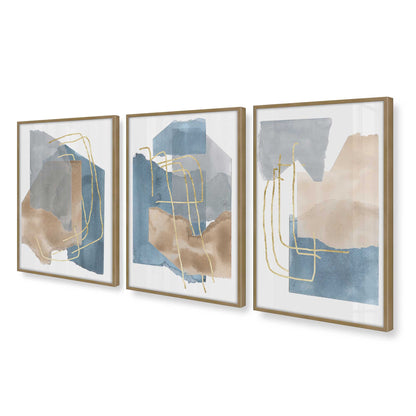 [Color:Brushed Gold], Picture of art in a Brushed Gold frame at an angle