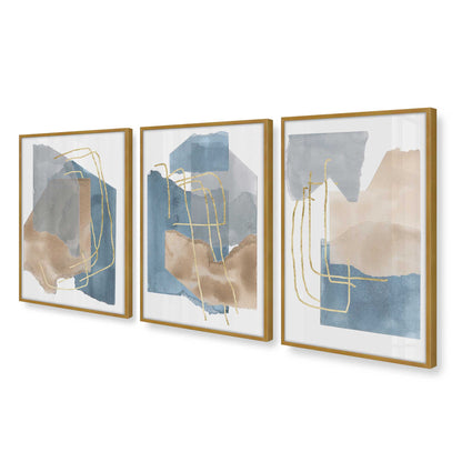 [Color:Polished Gold], Picture of art in a Polished Gold frame at an angle