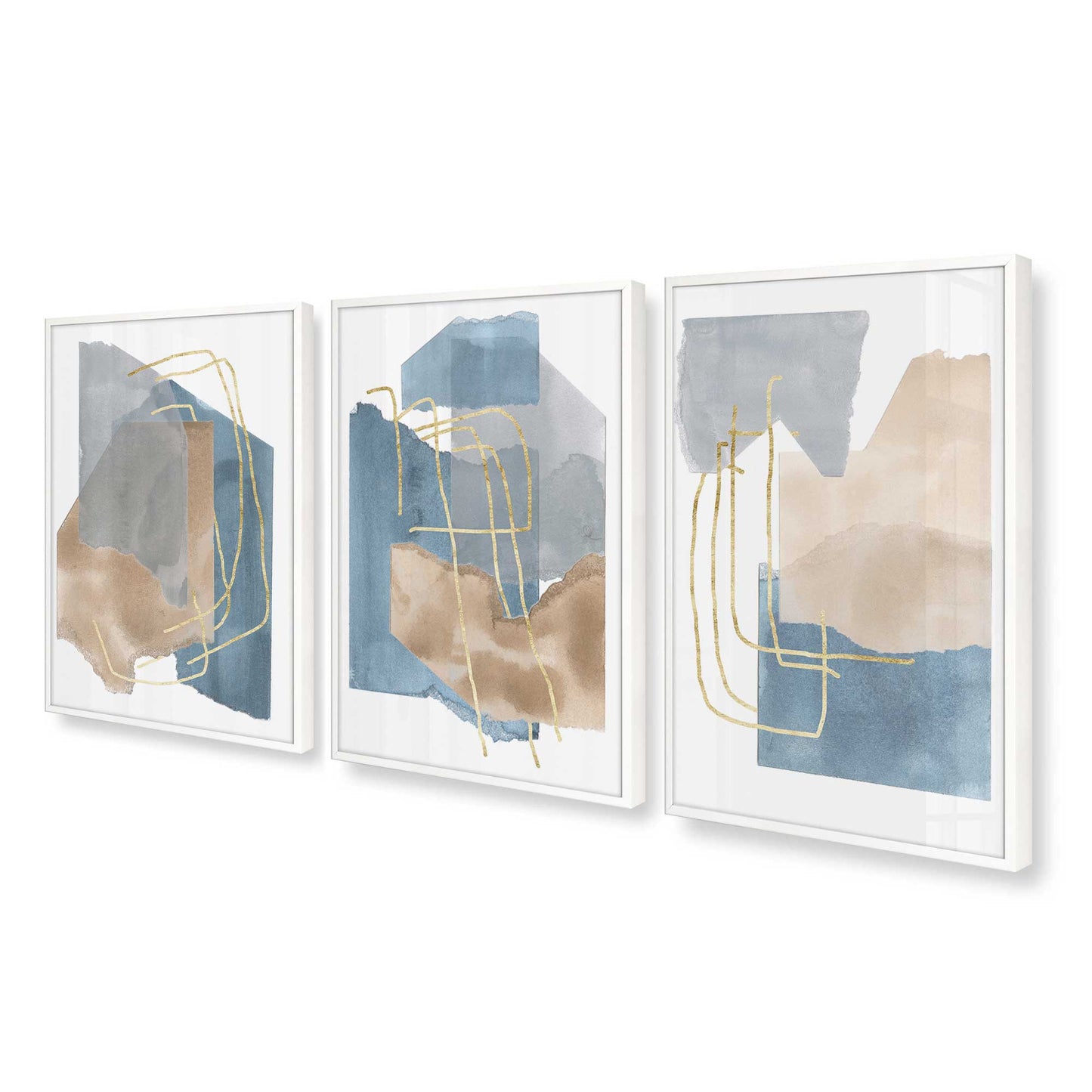 [Color:Opaque White], Picture of art in a Opaque White frame at an angle