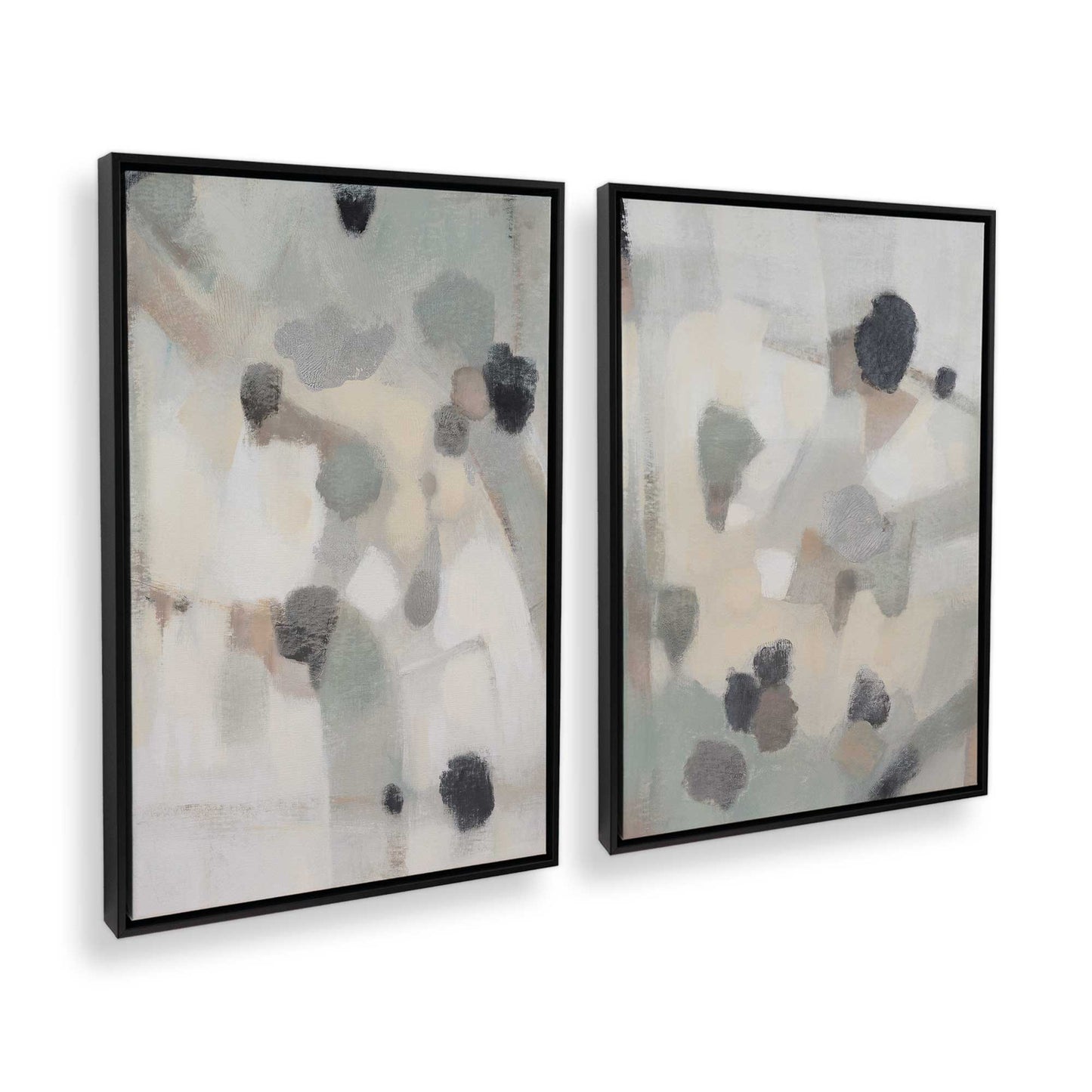 [Color:Satin Black], Picture of art in a Satin Black frame at an angle
