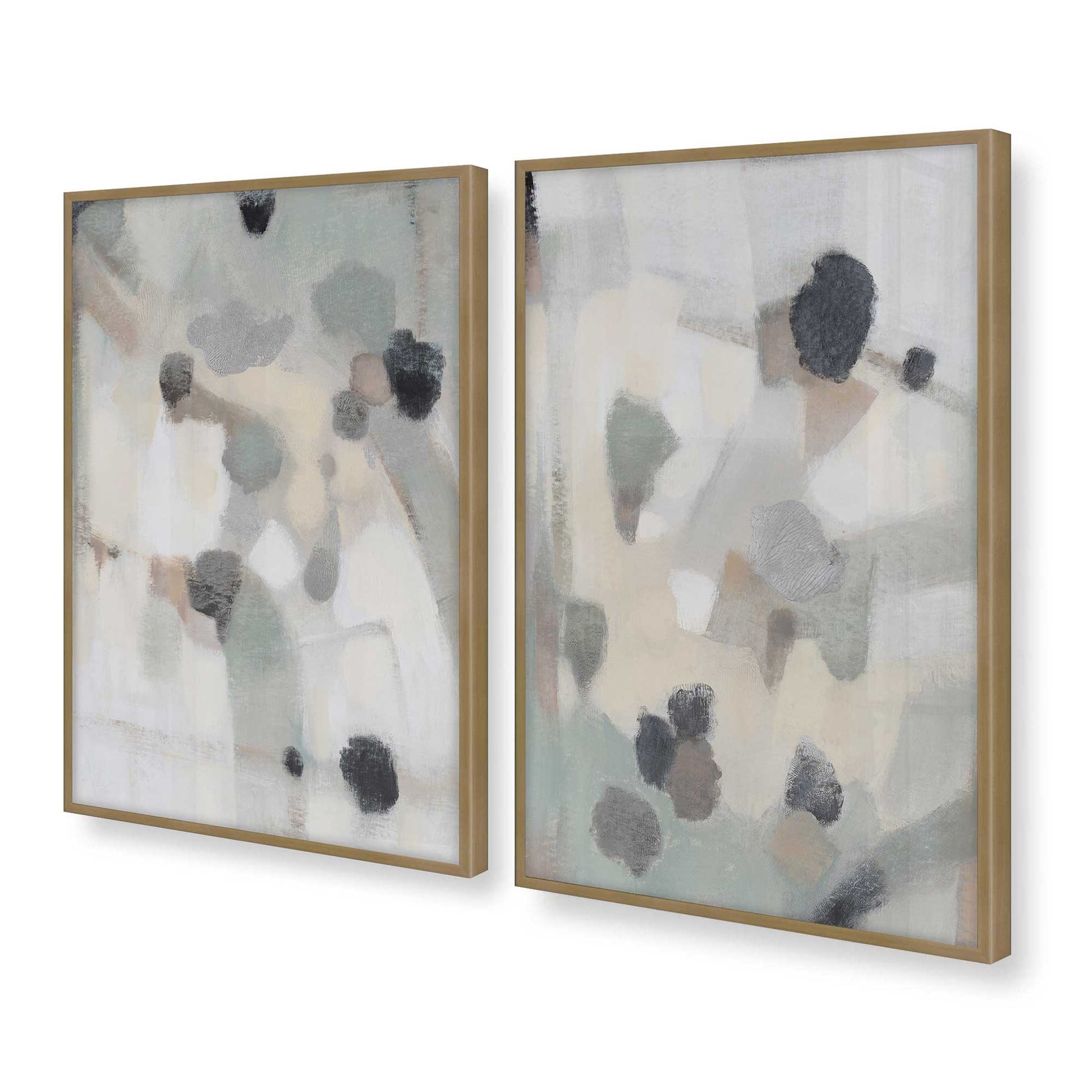 [Color:Brushed Gold], Picture of art in a Brushed Gold frame at an angle