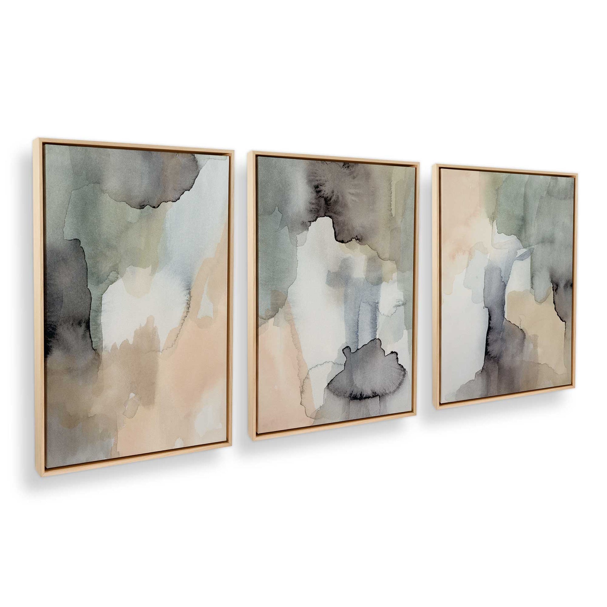 [Color:American Maple], Picture of art in a American Maple frame at an angle