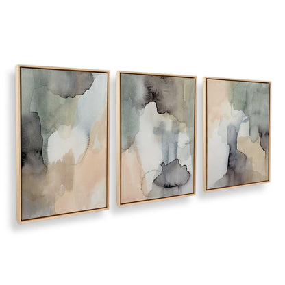 [Color:American Maple], Picture of art in a American Maple frame at an angle