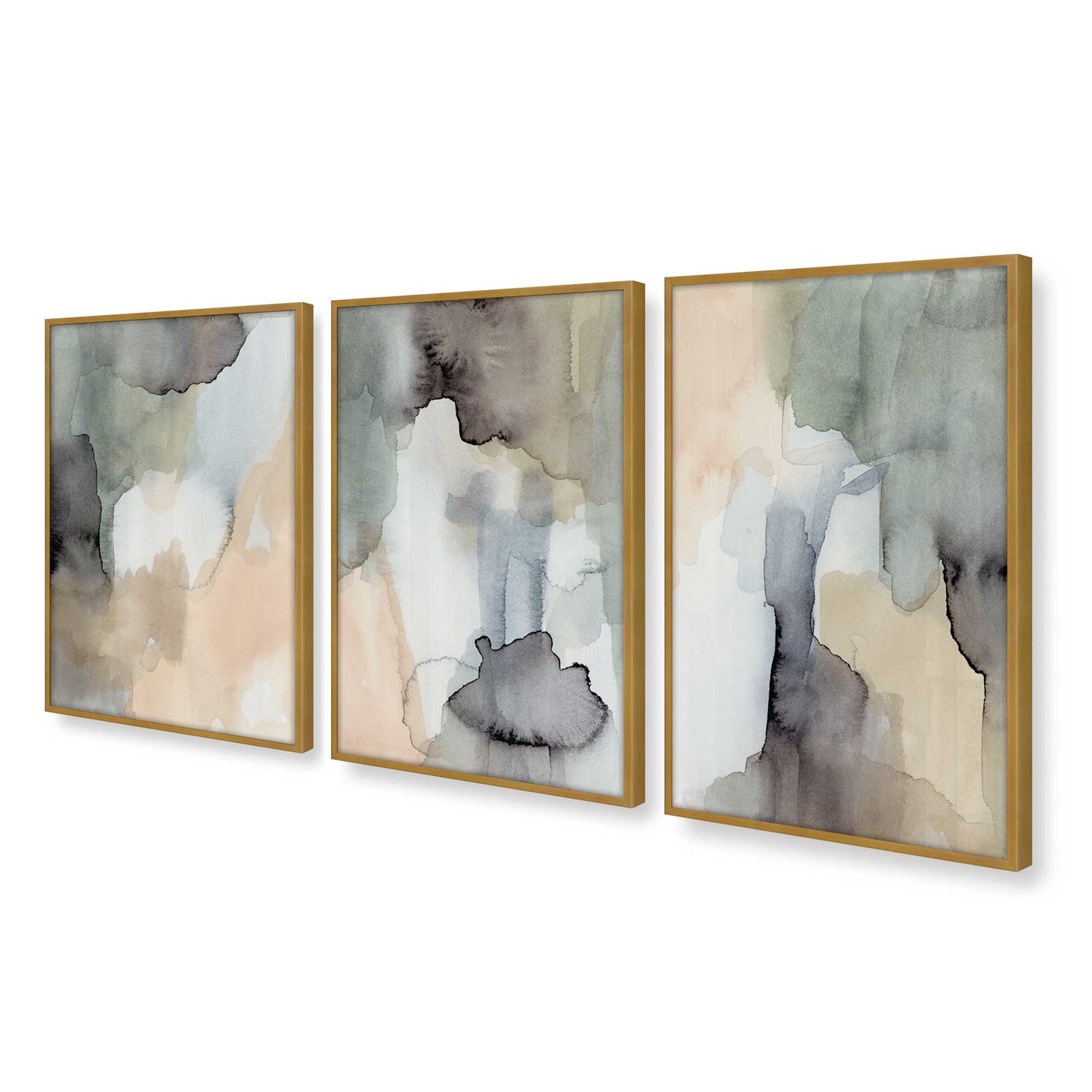 [Color:Polished Gold], Picture of art in a Polished Gold frame at an angle