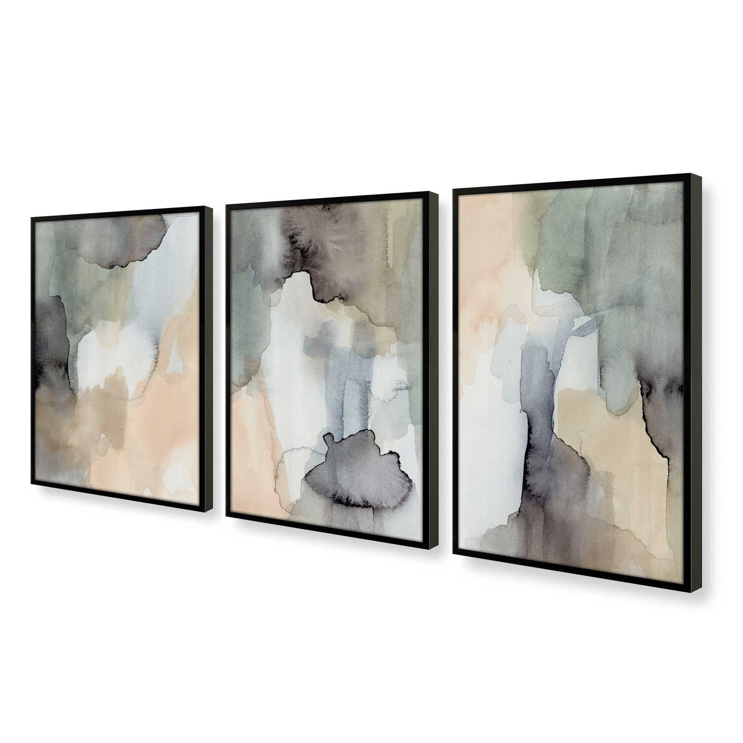 [Color:Satin Black], Picture of art in a Satin Black frame at an angle