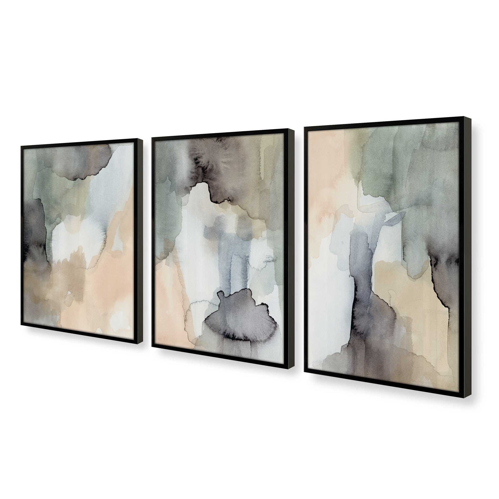 [Color:Satin Black], Picture of art in a Satin Black frame at an angle