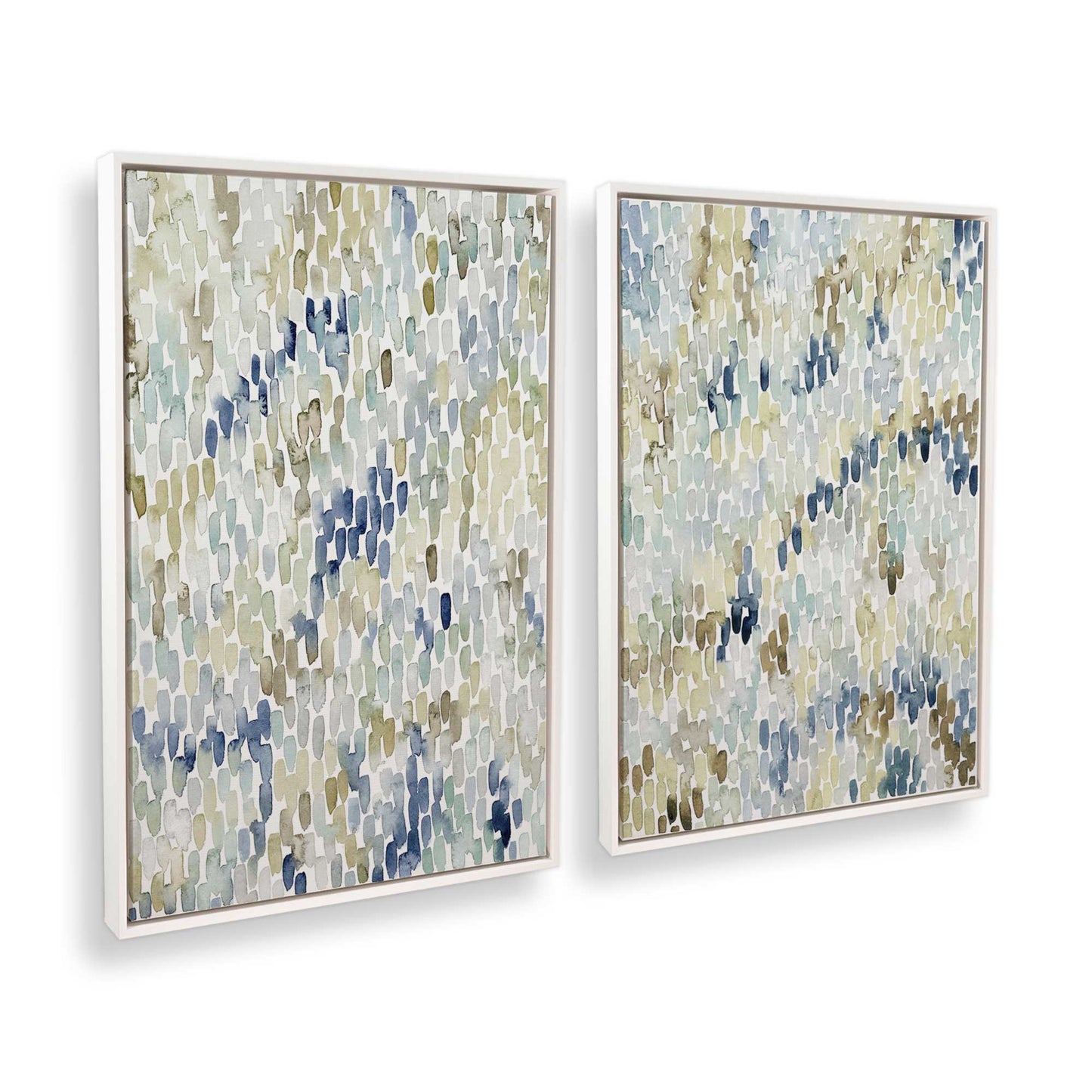 [Color:Opaque White], Picture of art in a White frame at an angle