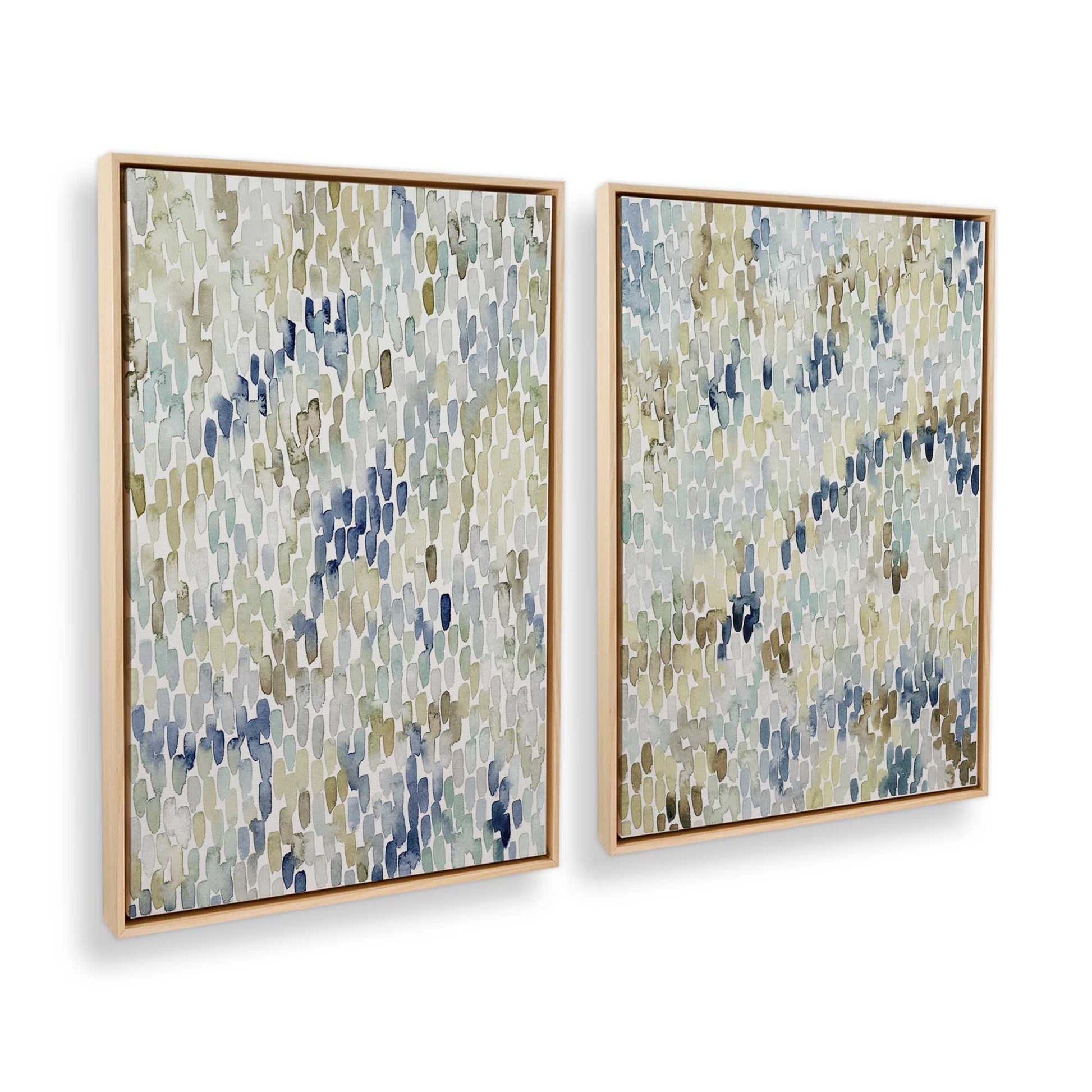 [Color:American Maple], Picture of art in a American Maple frame at an angle