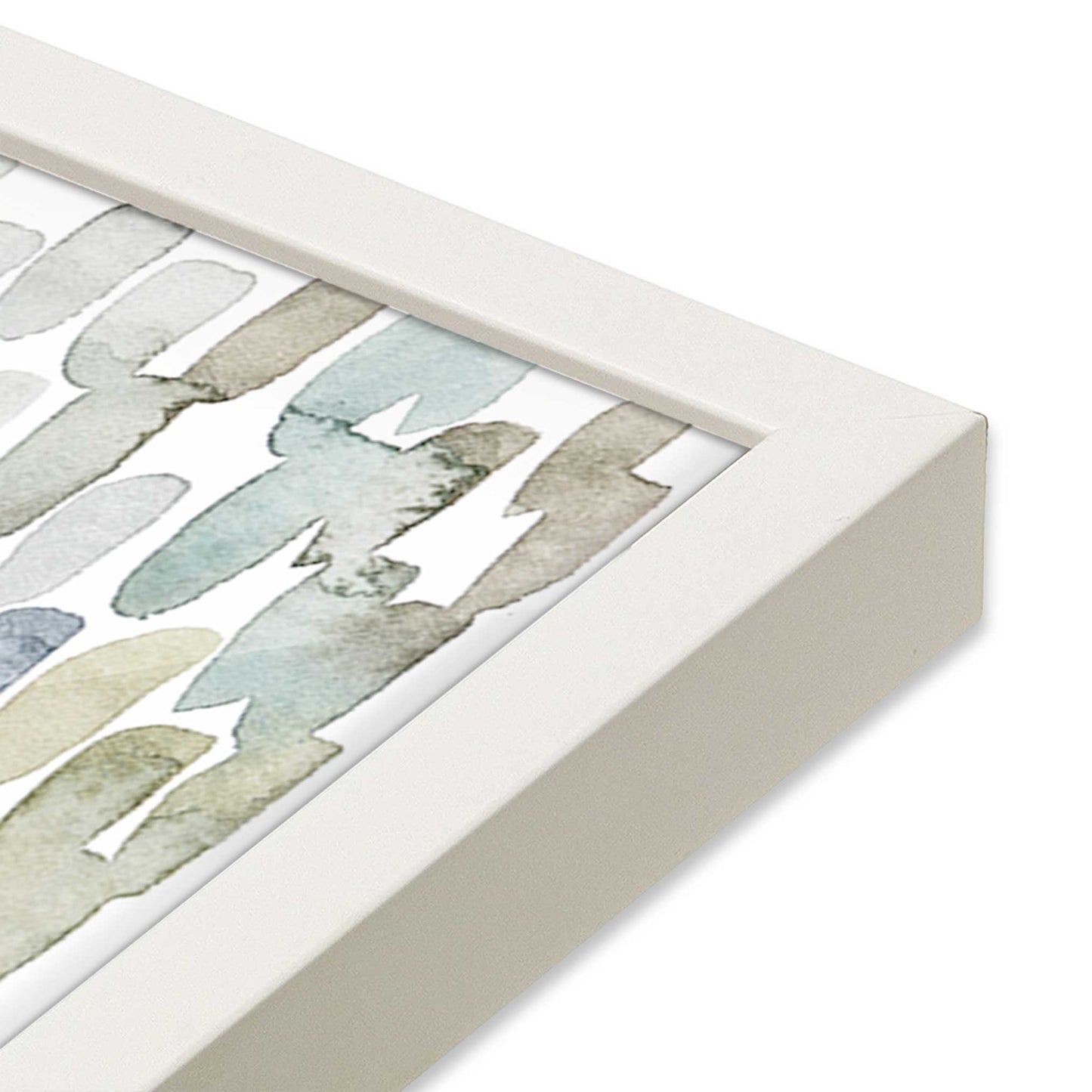 [Color:Opaque White], Picture of art in a Opaque White frame of the corner