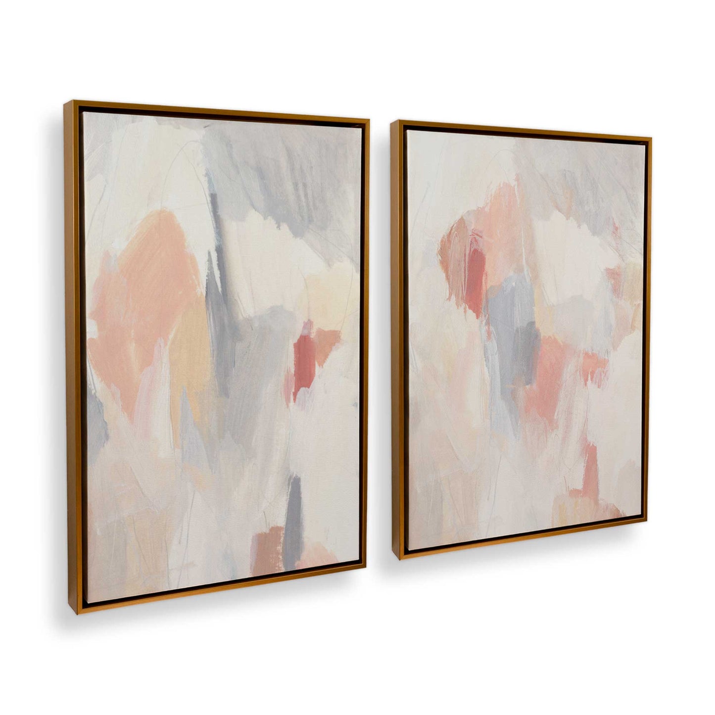[Color:Polished Gold], Picture of art in a Polished Gold frame at an angle