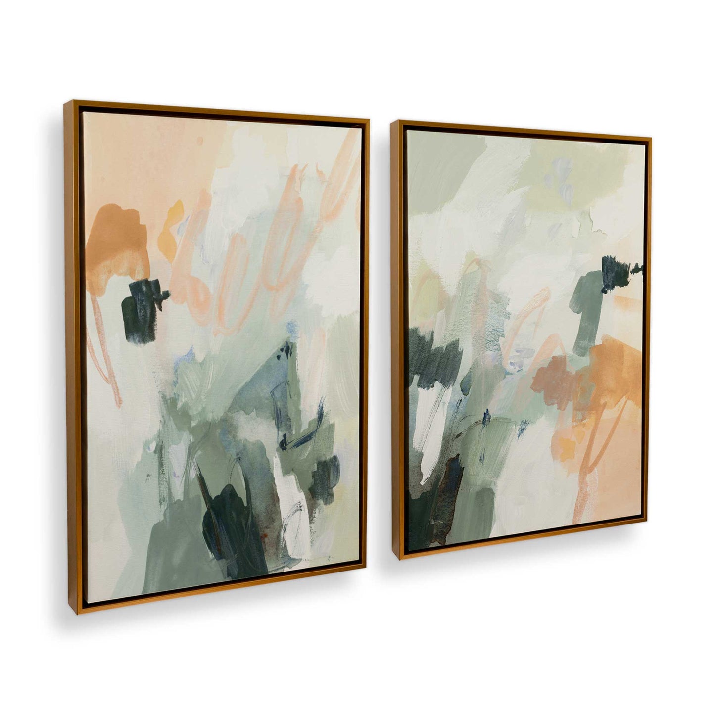 [Color:Polished Gold], Picture of art in a Polished Gold frame at an angle