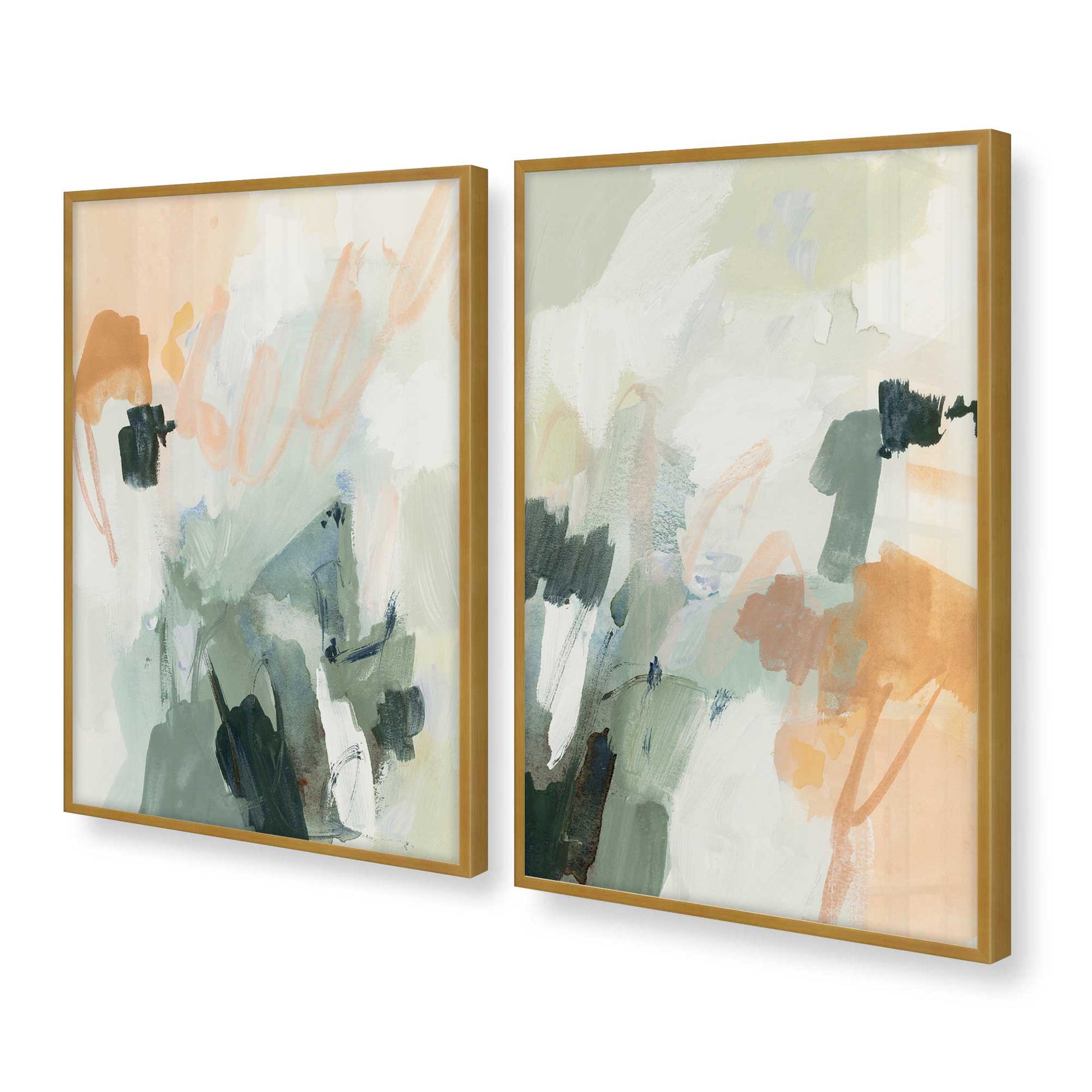 [Color:Polished Gold], Picture of art in a Polished Gold frame at an angle
