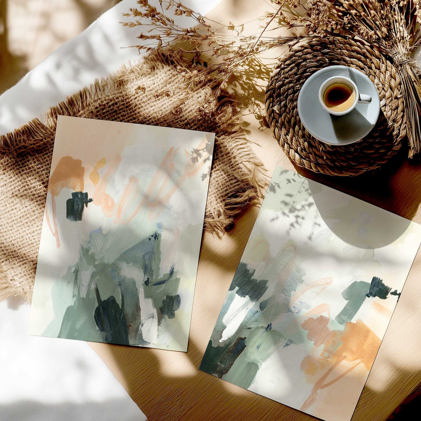 [color:Rolled Print], Picture in a room