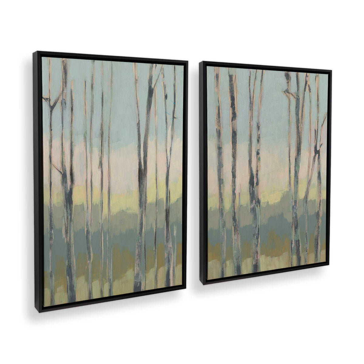 [Color:Satin Black], Picture of art in a Satin Black frame at an angle