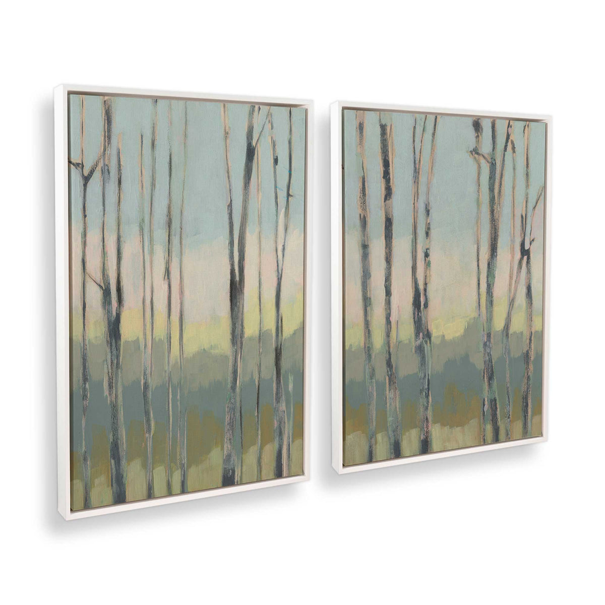 [Color:Opaque White], Picture of art in a White frame at an angle