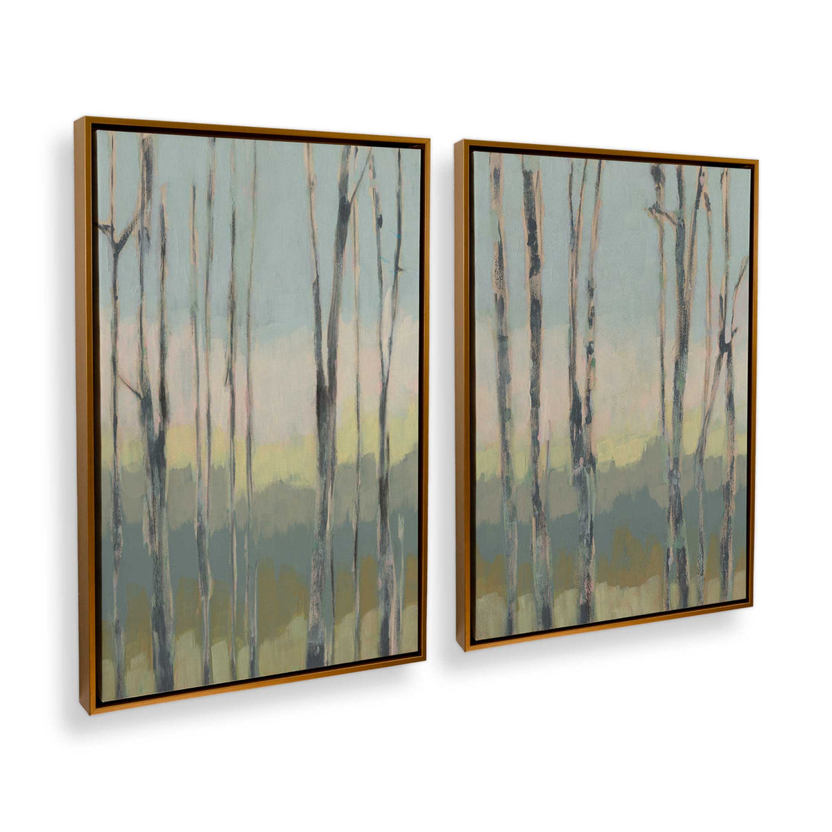 [Color:Polished Gold], Picture of art in a Polished Gold frame at an angle