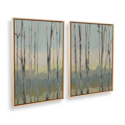 [Color:American Maple], Picture of art in a American Maple frame at an angle