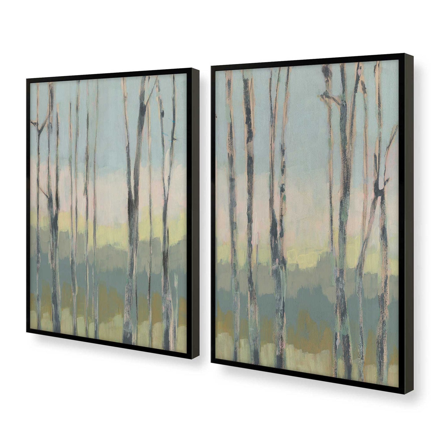 [Color:Satin Black], Picture of art in a Satin Black frame at an angle