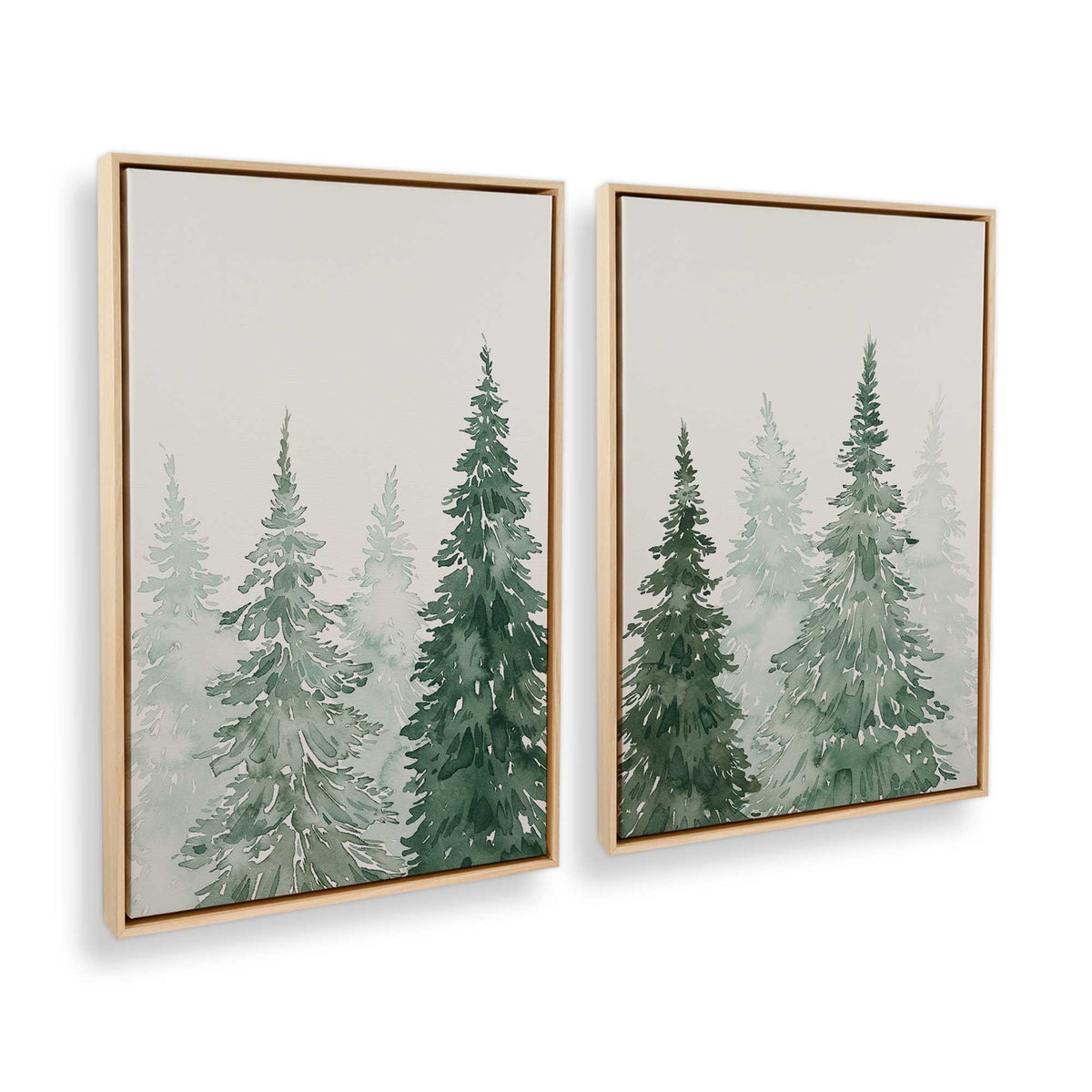 [Color:American Maple], Picture of art in a American Maple frame at an angle