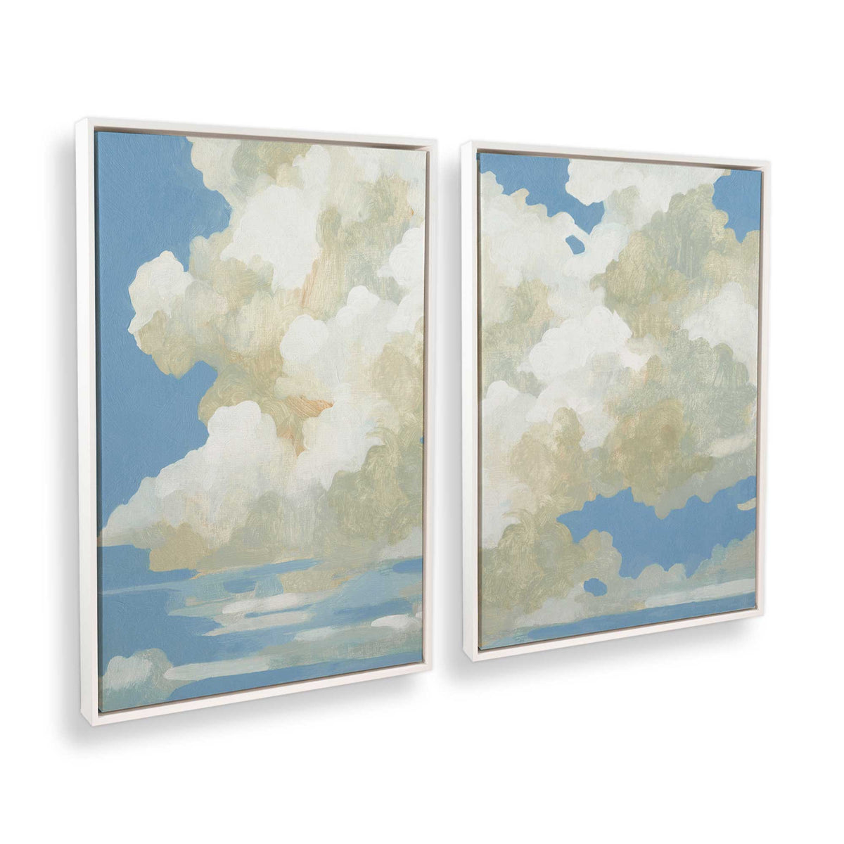 [Color:Opaque White], Picture of art in a White frame at an angle