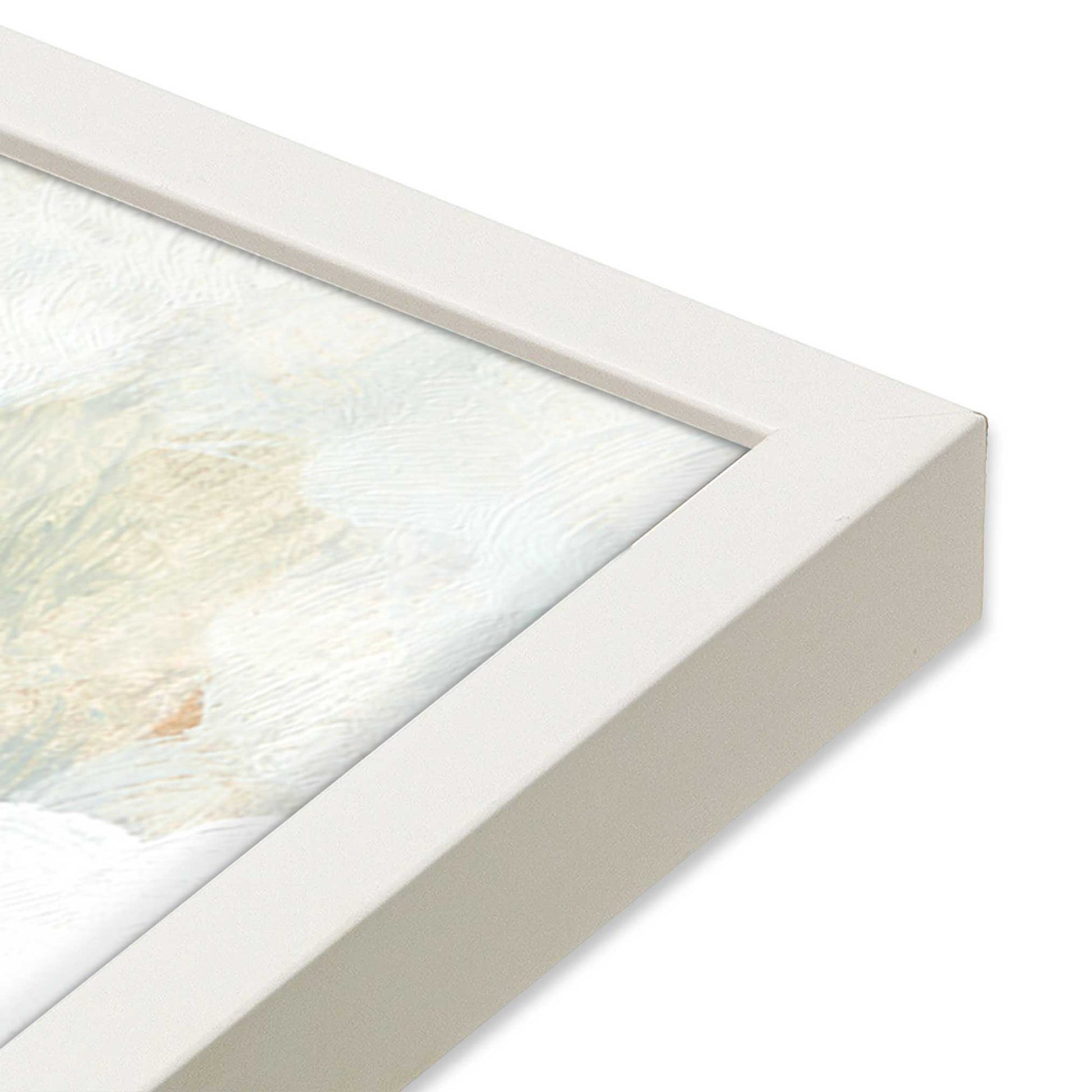 [Color:Opaque White], Picture of art in a Opaque White frame of the corner