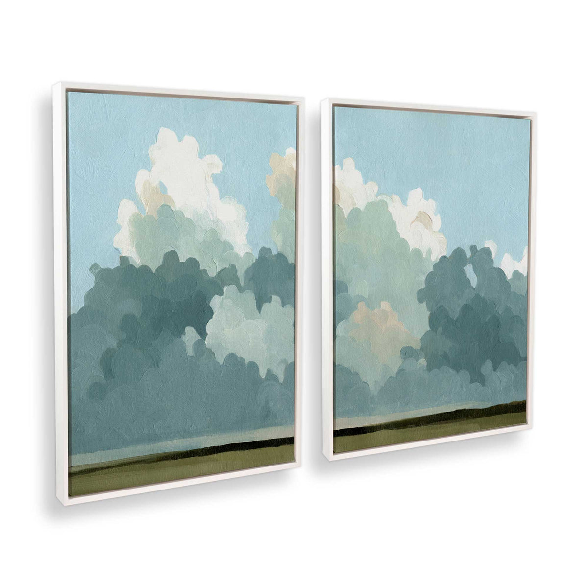 [Color:Opaque White], Picture of art in a White frame at an angle