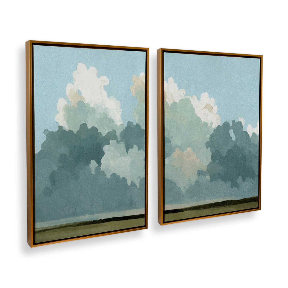[Color:Polished Gold], Picture of art in a Polished Gold frame at an angle