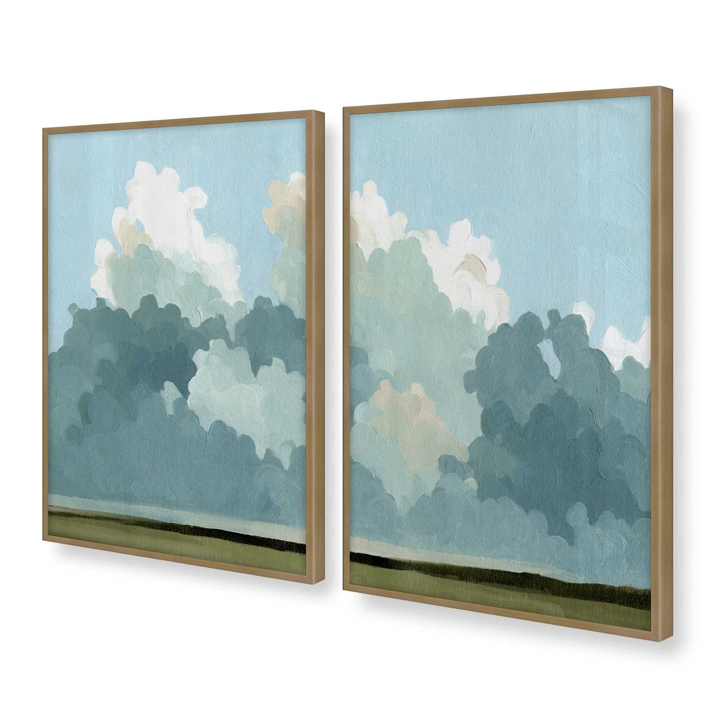 [Color:Brushed Gold], Picture of art in a Brushed Gold frame at an angle