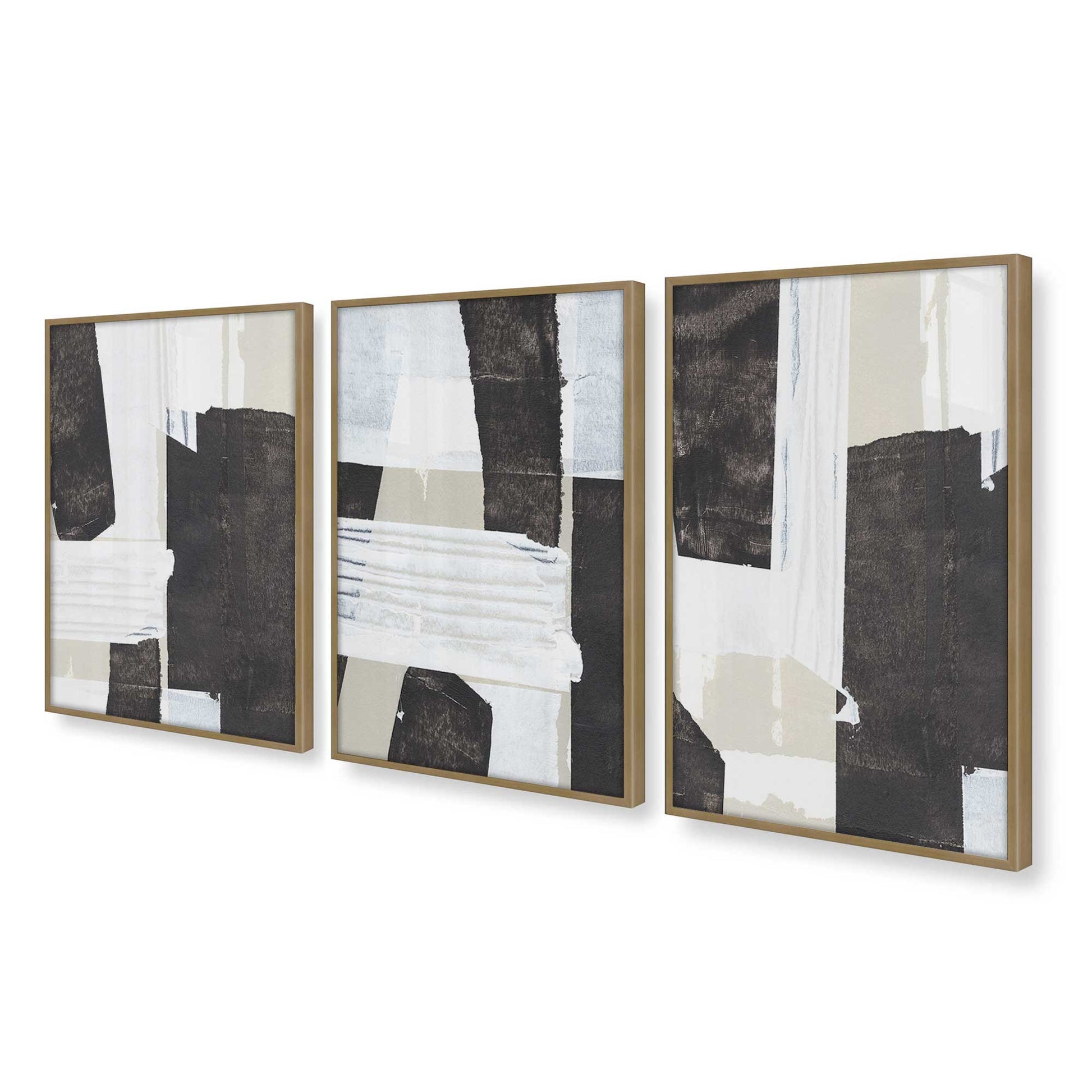 [Color:Brushed Gold], Picture of art in a Brushed Gold frame at an angle