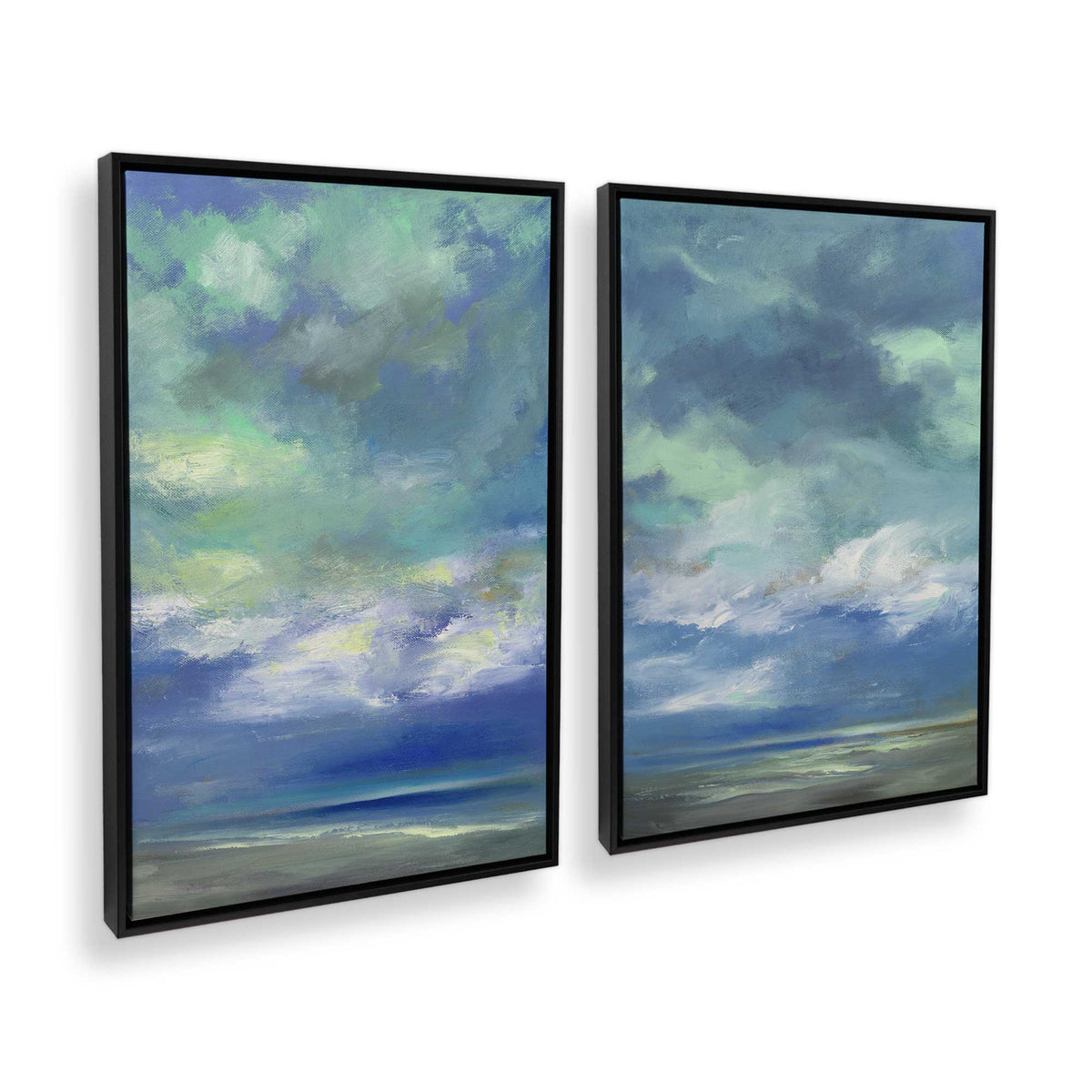 [Color:Satin Black], Picture of art in a Satin Black frame at an angle