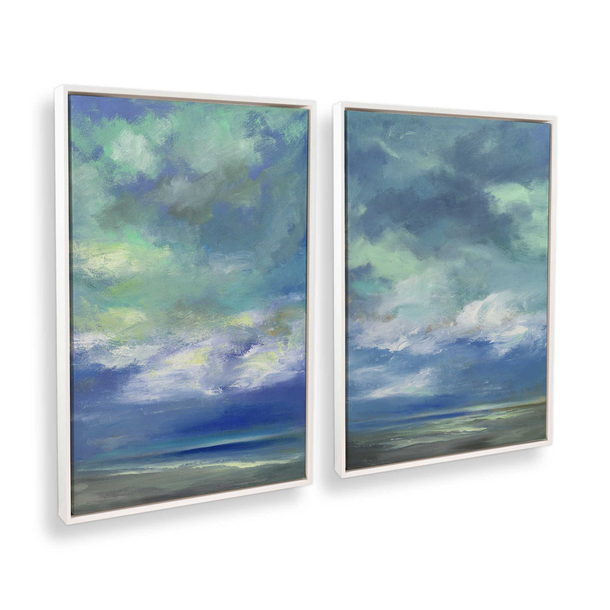 [Color:Opaque White], Picture of art in a White frame at an angle
