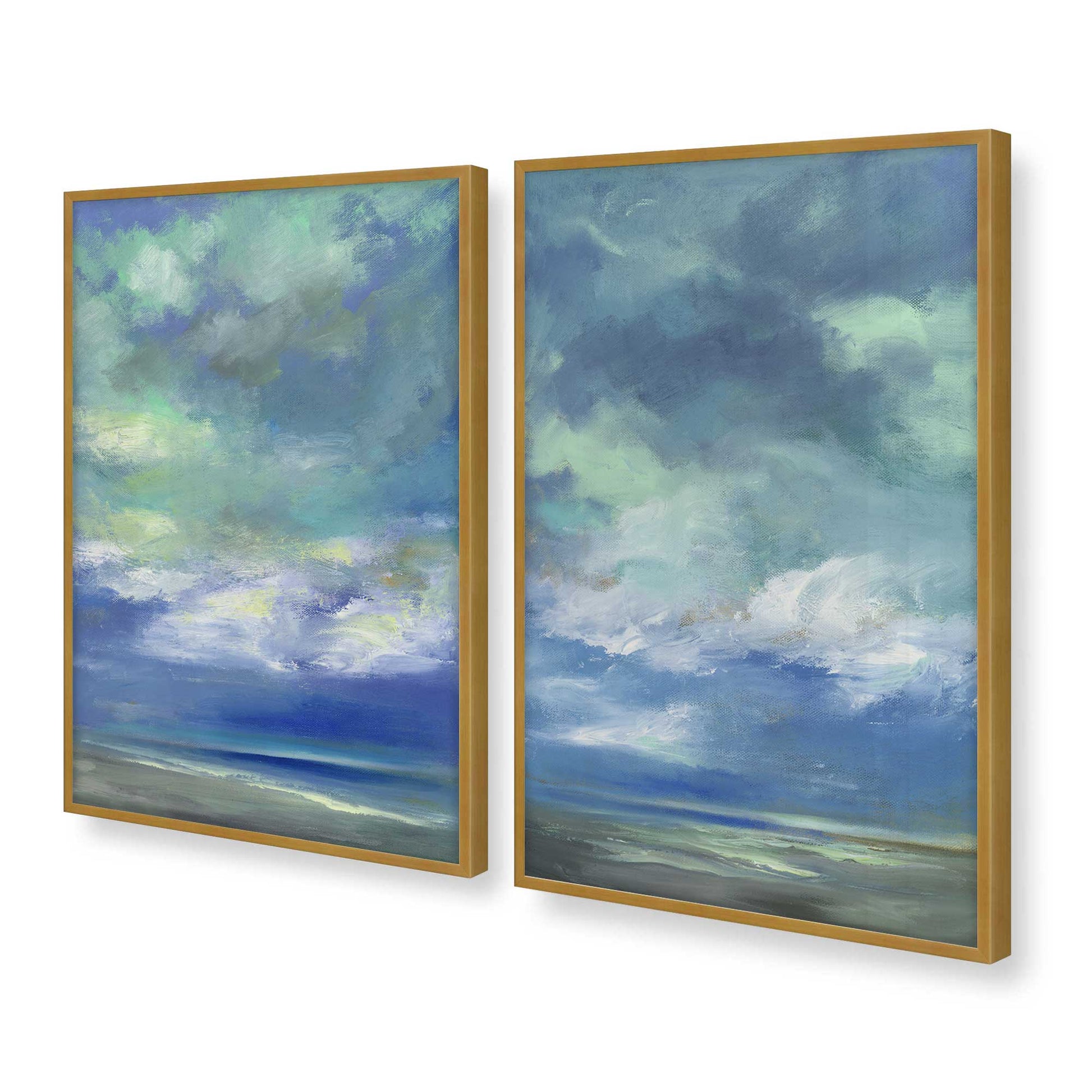 [Color:Polished Gold], Picture of art in a Polished Gold frame at an angle
