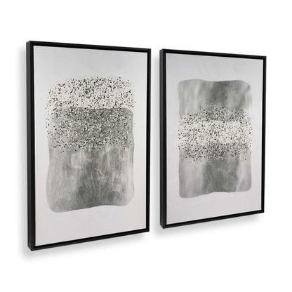 [Color:Satin Black], Picture of art in a Satin Black frame at an angle