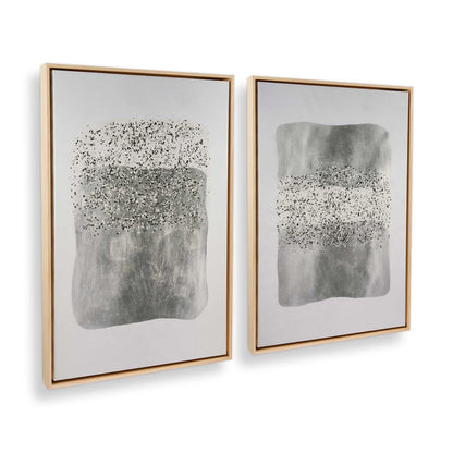 [Color:American Maple], Picture of art in a American Maple frame at an angle