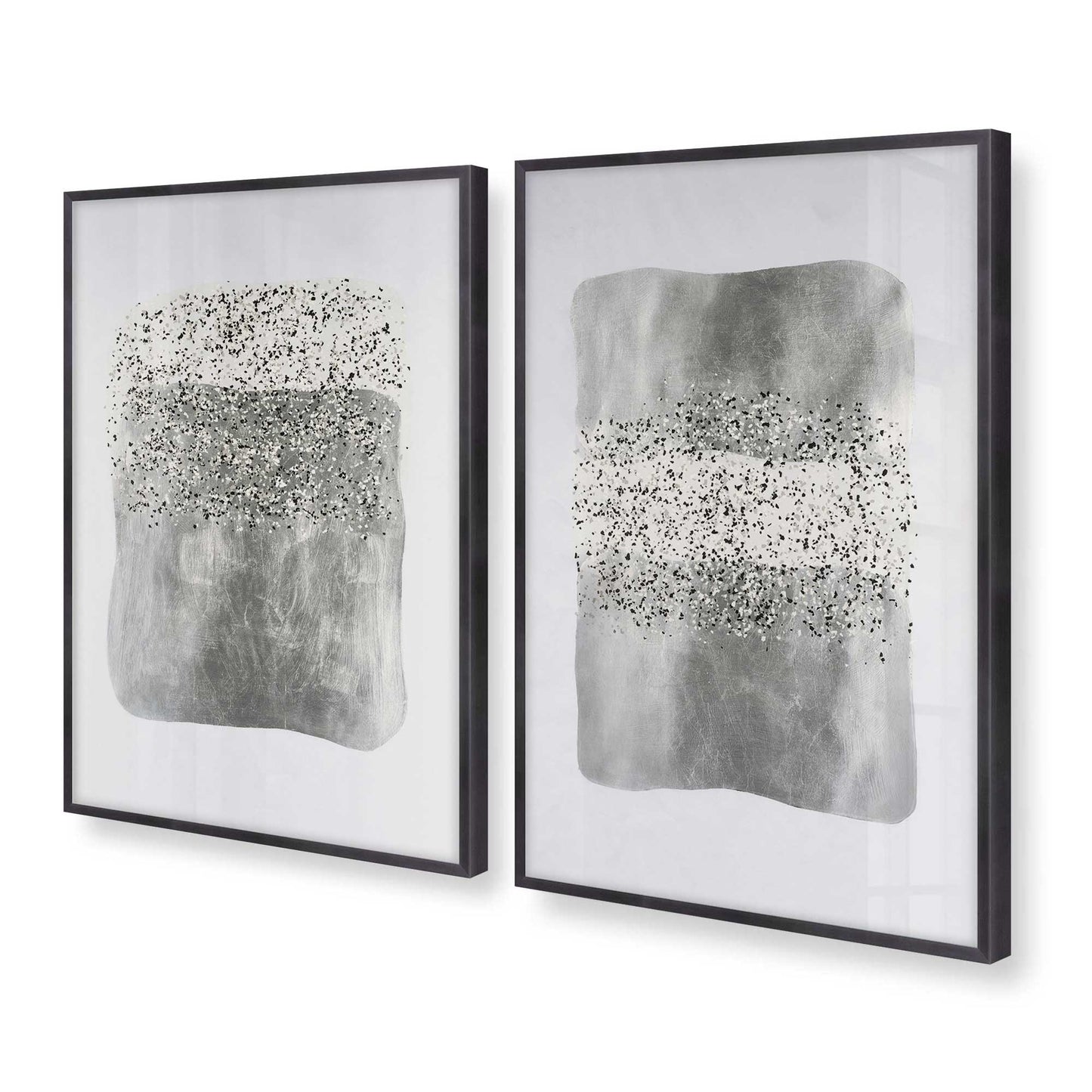 [Color:Weathered Zinc], Picture of art in a Weathered Zinc frame at an angle
