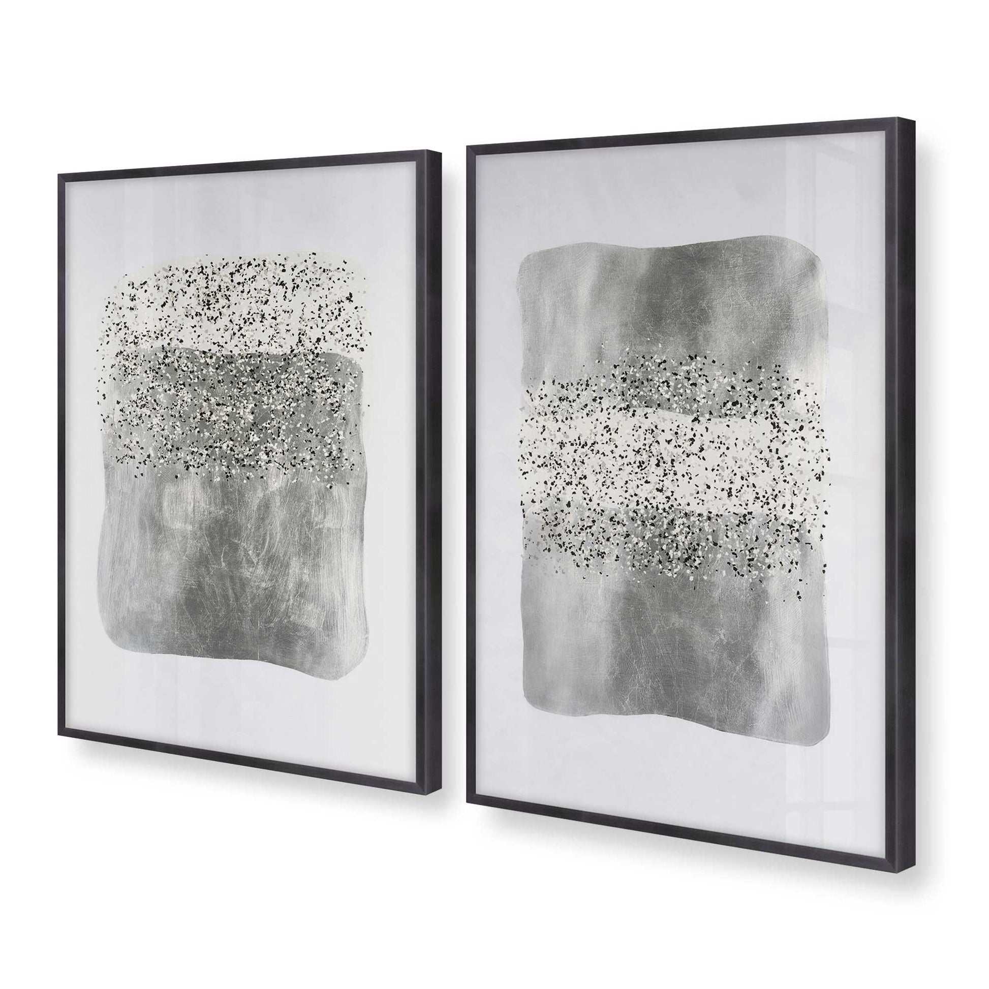[Color:Weathered Zinc], Picture of art in a Weathered Zinc frame at an angle