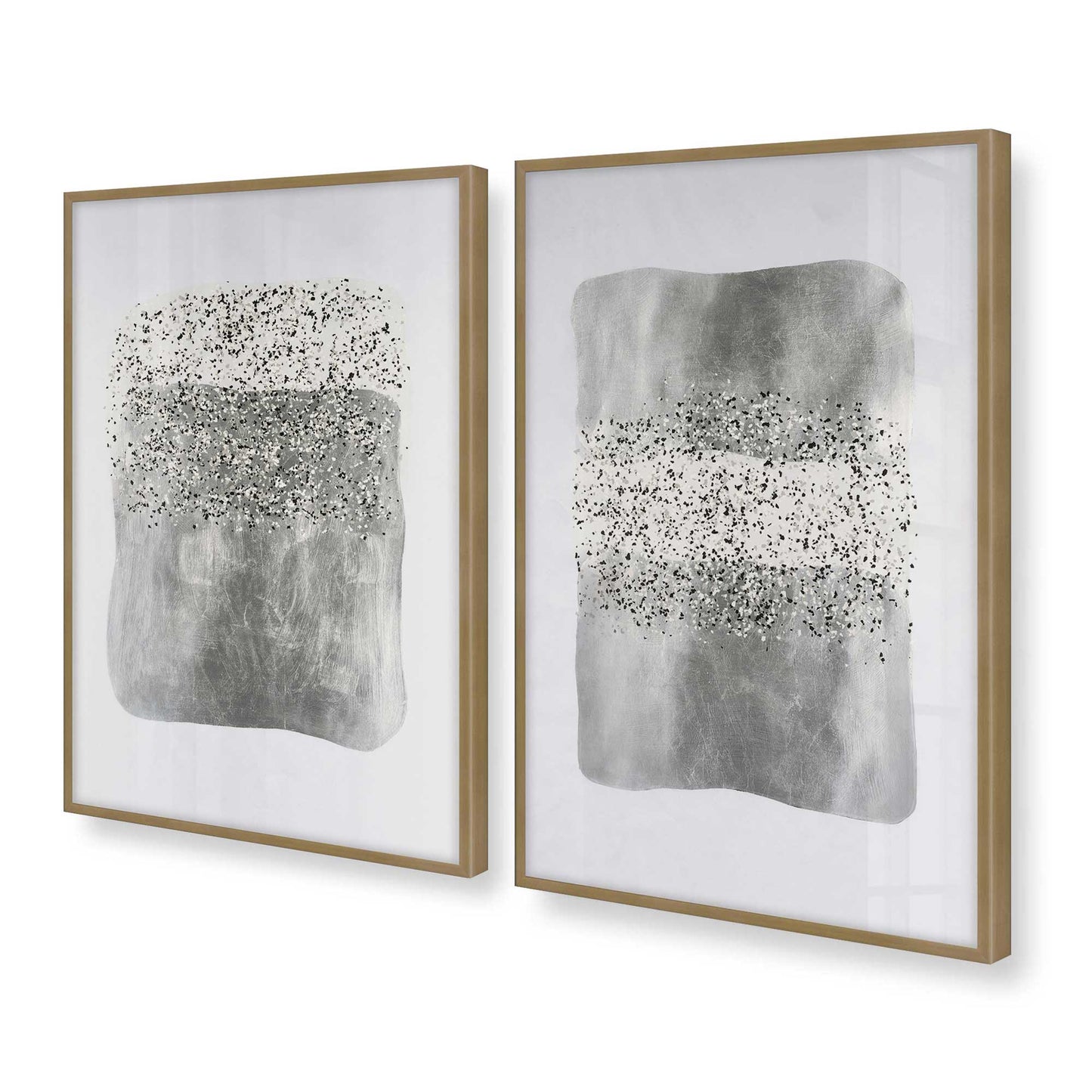 [Color:Brushed Gold], Picture of art in a Brushed Gold frame at an angle
