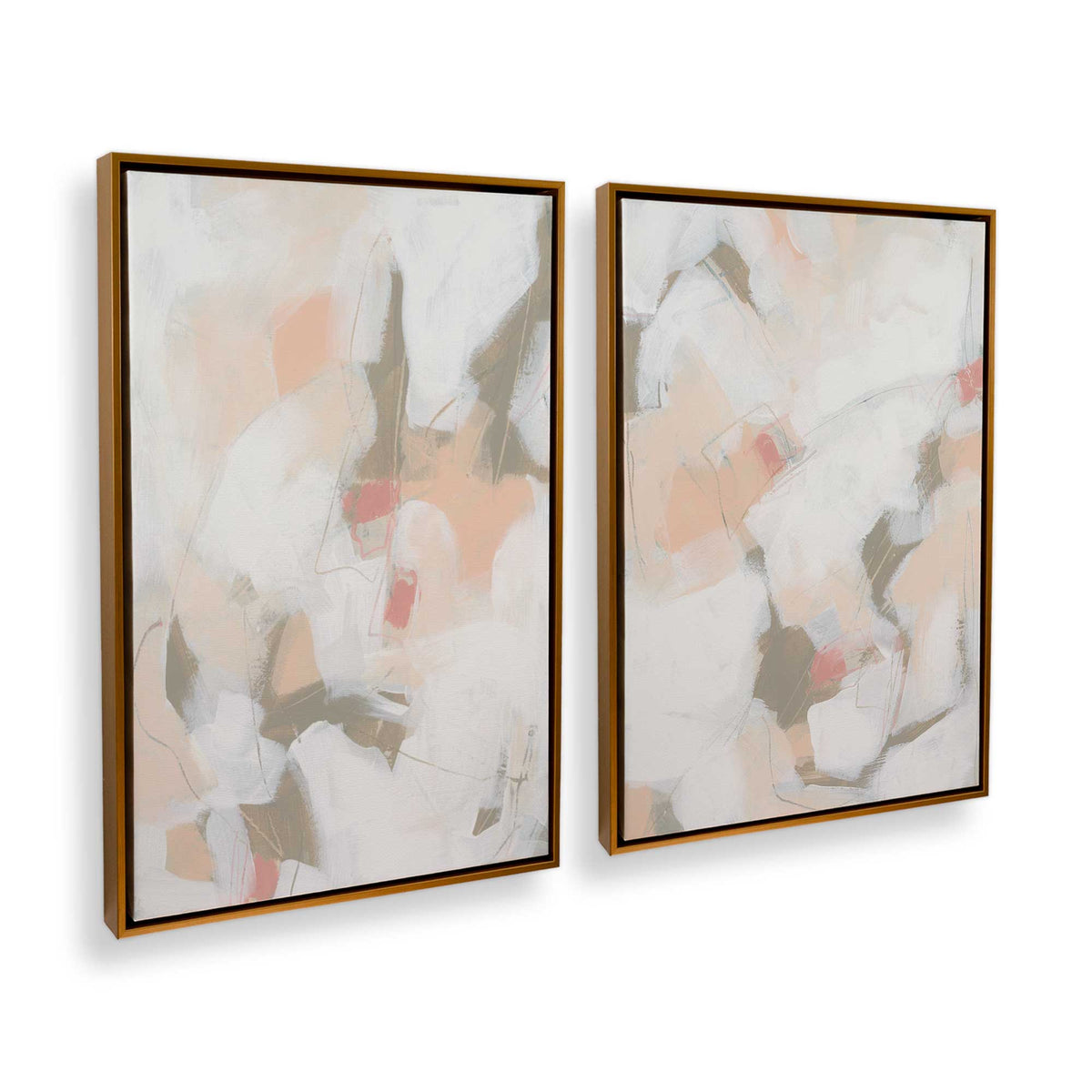 [Color:Polished Gold], Picture of art in a Polished Gold frame at an angle