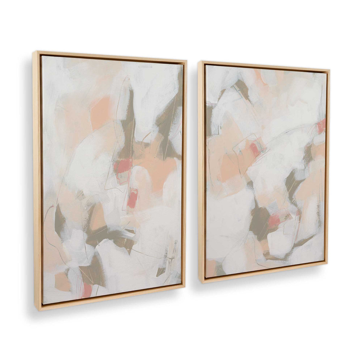 [Color:American Maple], Picture of art in a American Maple frame at an angle