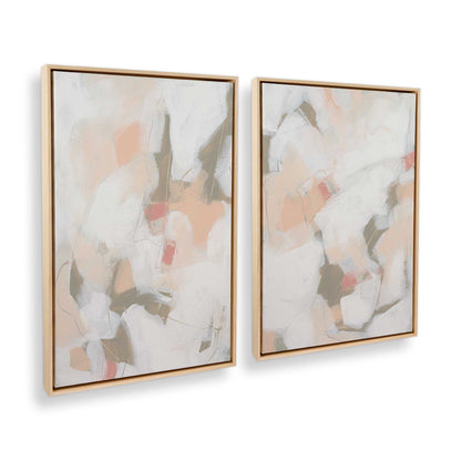 [Color:American Maple], Picture of art in a American Maple frame at an angle