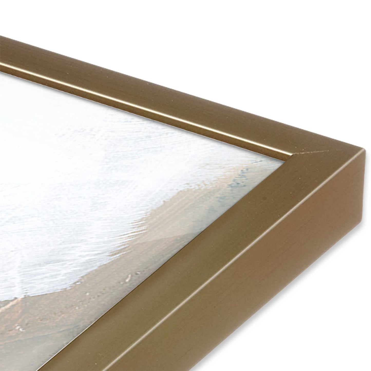 [Color:Brushed Gold], Picture of art in a Brushed Gold frame of the corner