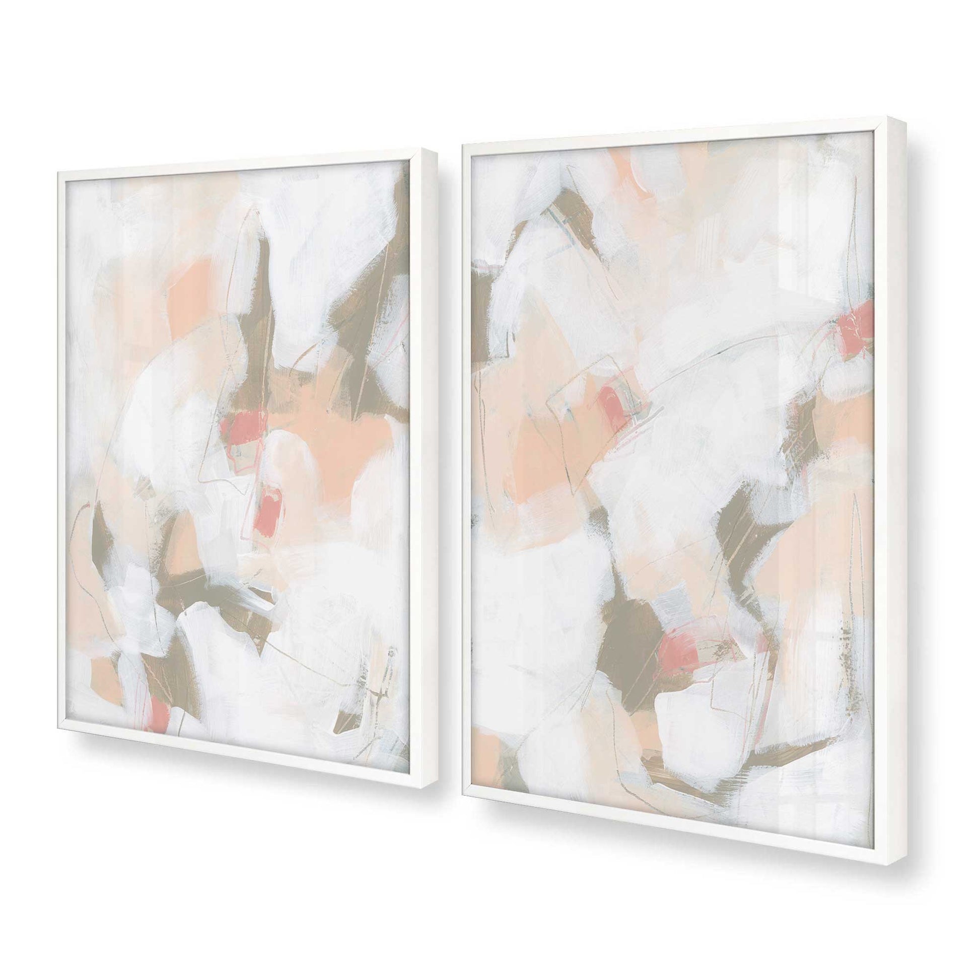 [Color:Opaque White], Picture of art in a Opaque White frame at an angle