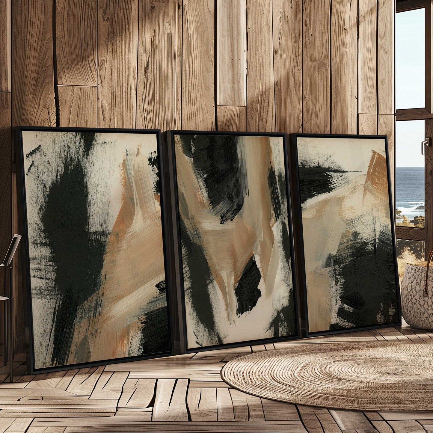 [Color:Satin Black], Picture of art in a Satin Black frame