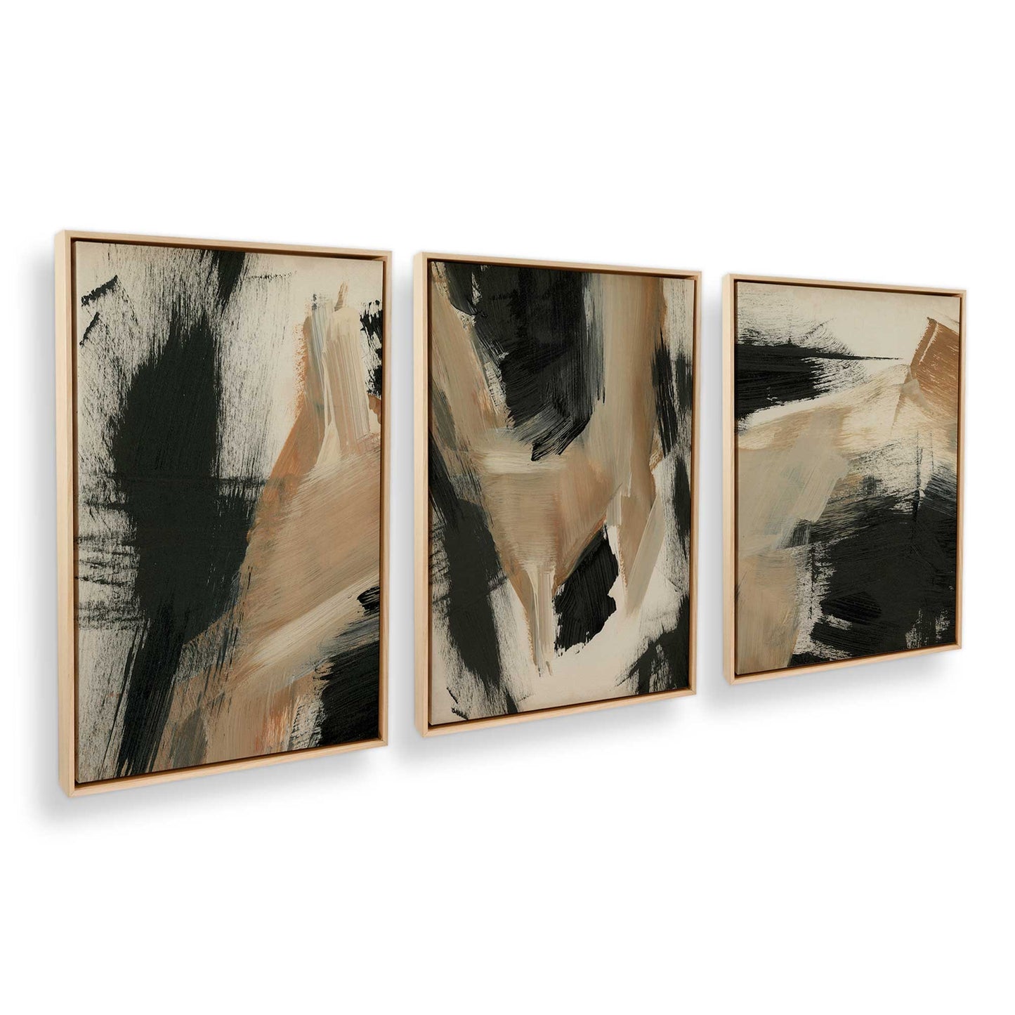 [Color:American Maple], Picture of art in a American Maple frame at an angle