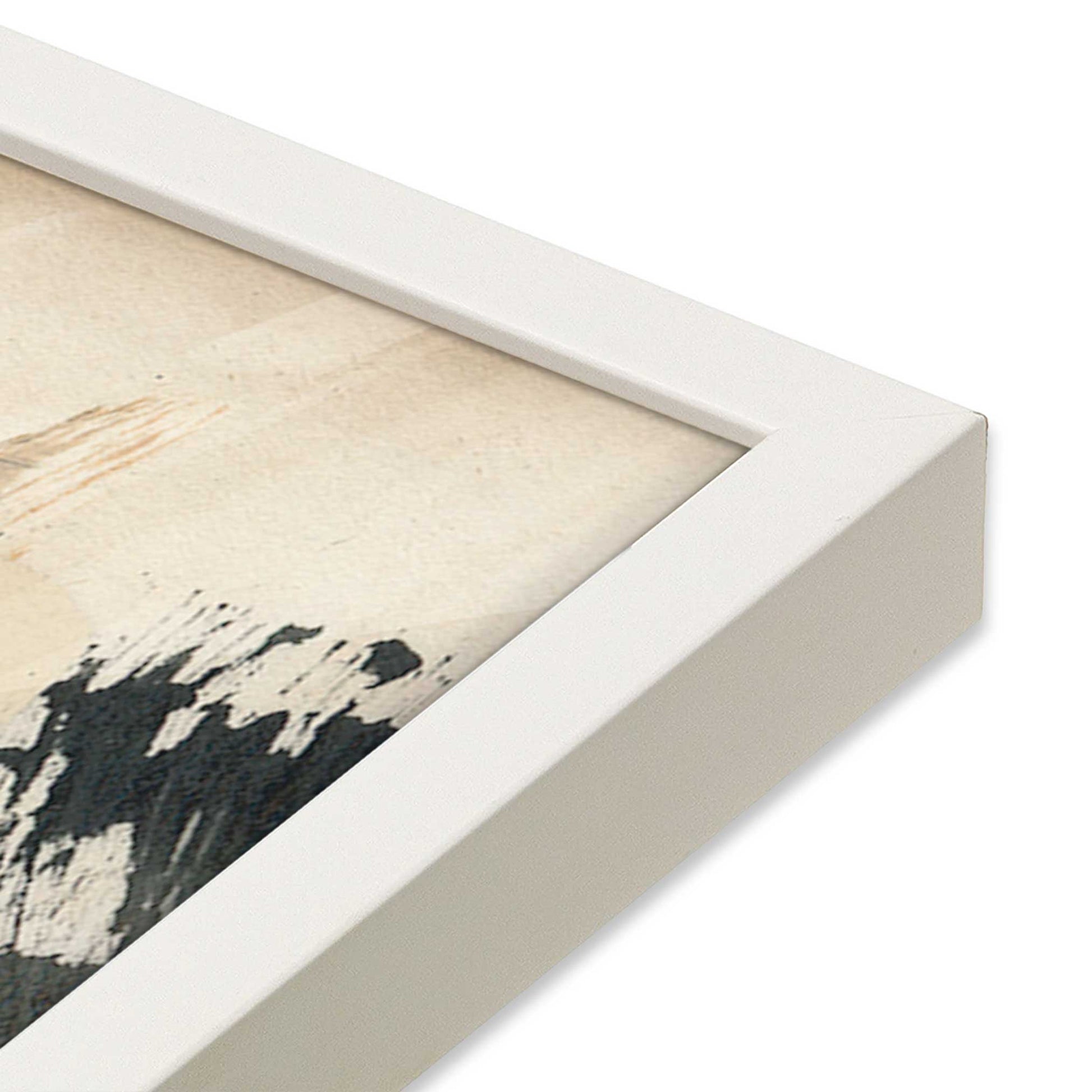 [Color:Opaque White], Picture of art in a Opaque White frame of the corner