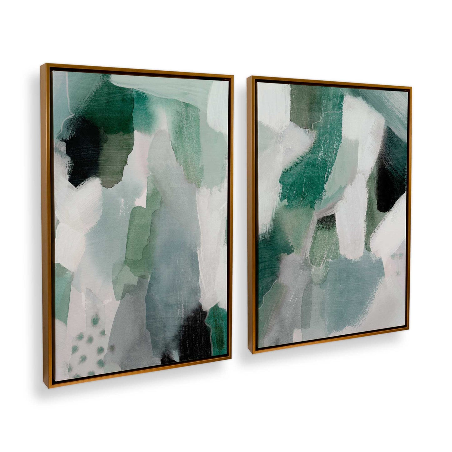 [Color:Polished Gold], Picture of art in a Polished Gold frame at an angle